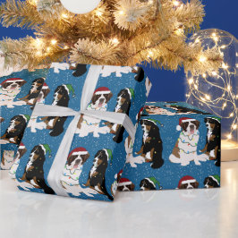 Saint Bernard och Bernese Mountain Hund jul Presentpapper