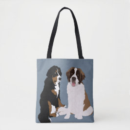Saint Bernard och Bernese Mountain Hund Tygkasse
