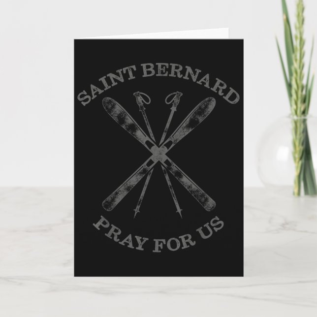 Saint Bernard Of Montjoux Snow Ski Gifts Winter Sk Kort (Framsida)