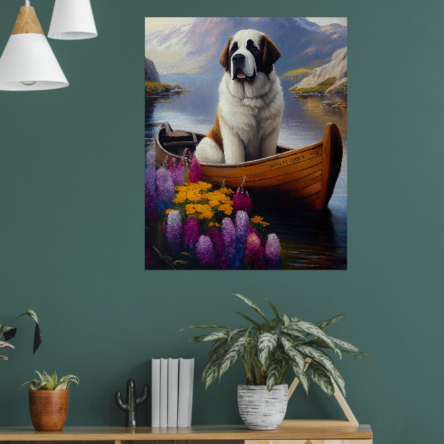 Saint Bernard på en Paddle: En Scenia Äventyr Poster (Vardagsrum 1)