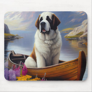 Saint Bernard på paddel: Ett naturskönt äventyr Musmatta