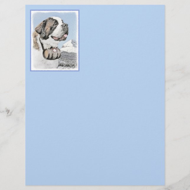 Saint Bernard Painting - Cute Original Hund Art (Framsida)