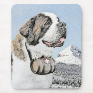 Saint Bernard Painting - Cute Original Hund Art Musmatta