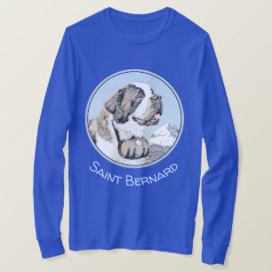 Saint Bernard Painting - Cute Original Hund Art T Shirt