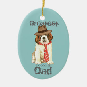 Saint Bernard Pappa Ceramic Ornament