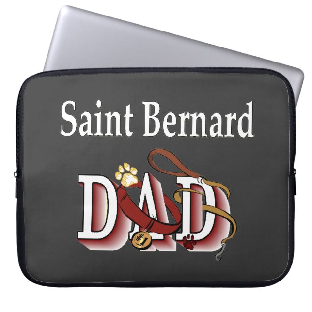 Saint Bernard Pappa Gifts Laptop Fodral (Framsidan)