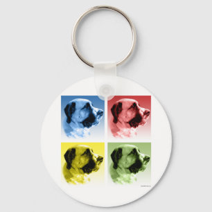 Saint Bernard Pop Art Nyckelring