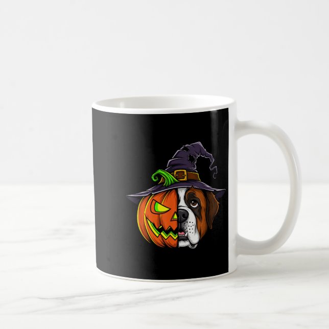 Saint Bernard Pumpa Jack O Lantern Halloween Män Kaffemugg (Höger)