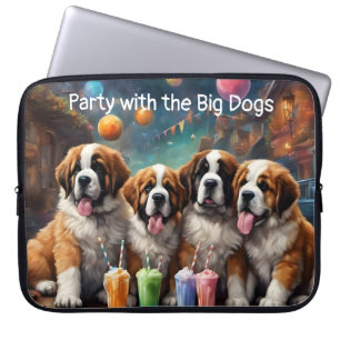 Saint Bernard Puppies och Milkshakes Laptop Fodral