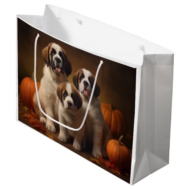 Saint Bernard Puppy Autumn Delight Pumpkin (Framsidan Vinklad)
