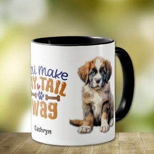 Saint Bernard Puppy, du gör mitt Svan Wag Mugg