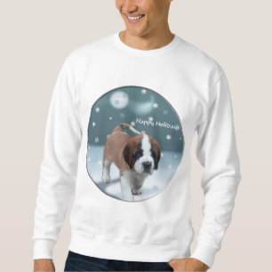 Saint Bernard Puppy-julklappar Lång Ärmad Tröja