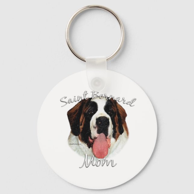 Saint Bernard (råa) Mamma 2 Nyckelring (Framsida)