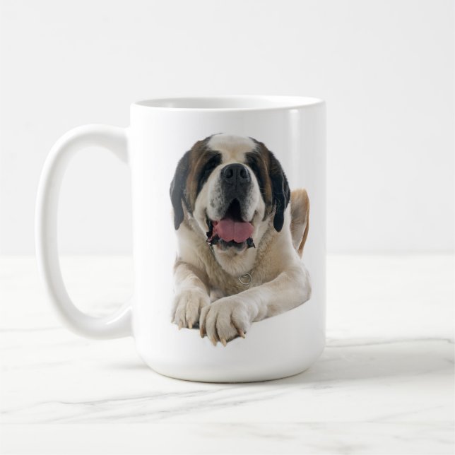 Saint Bernard Red Kärlek Puppy Hund - St Bernard Kaffemugg (Vänster)
