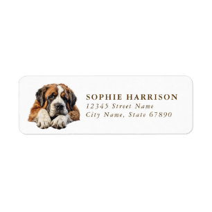 Saint Bernard Returetiketters Returadress Etikett