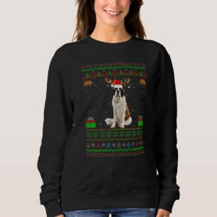 Saint Bernard Santa Hat Matching Ugly Saint Bernar T Shirt