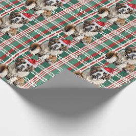 Saint Bernard Santa Hund Högtid Plaid Jul Presentpapper