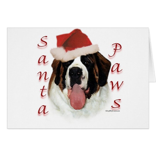 Saint Bernard Santa Tassar Hälsningskort (Framsidan Horizontal)