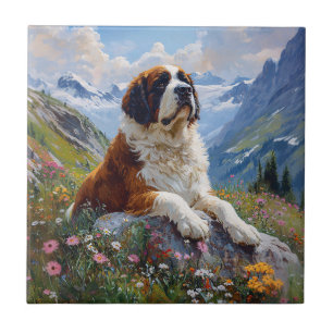 Saint Bernard Scenia WildblommFält Kakelplatta