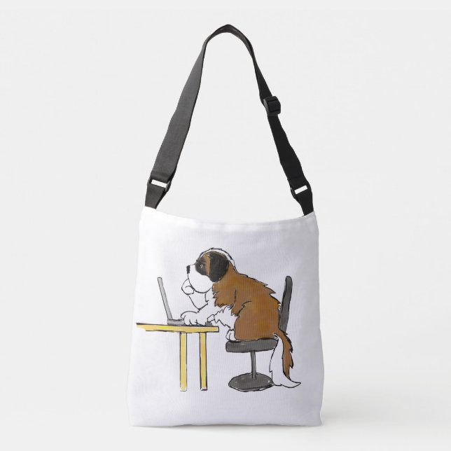 Saint Bernard - Slobbers School Bag Axelväska (Framsida)