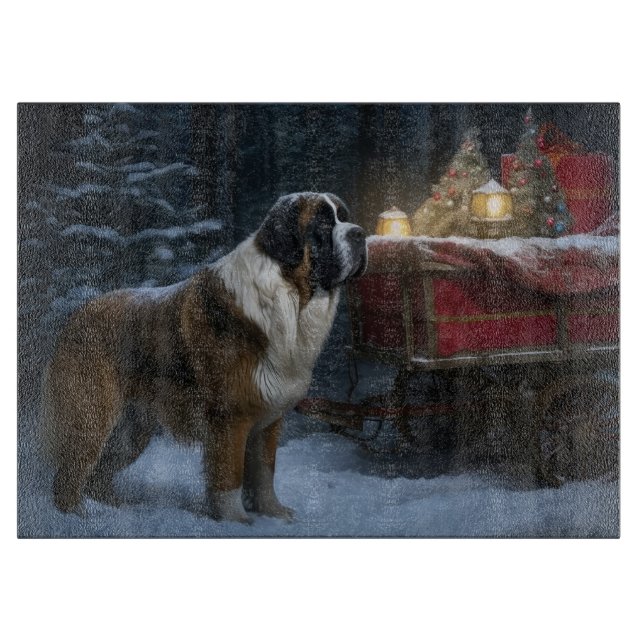 Saint Bernard Snöig släde juldekoration (Framsidan)