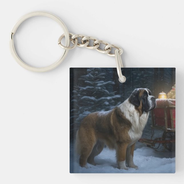 Saint Bernard Snowy Sleigh-juldekretet (Framsidan)