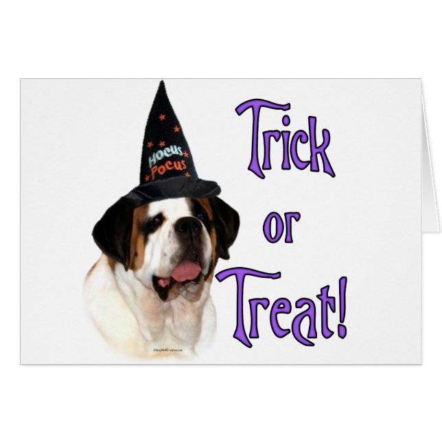 Saint Bernard Trick Hälsningskort (Framsidan Horizontal)