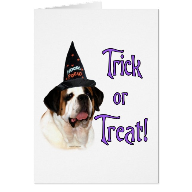 Saint Bernard Trick Hälsningskort (Framsidan)