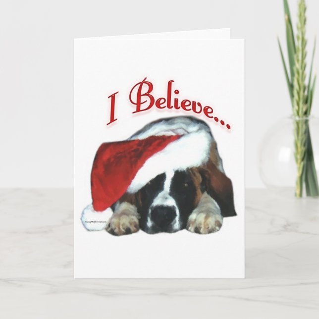 Saint Bernard tror jag Helgkort (Framsida)