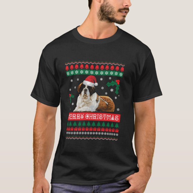 Saint Bernard Ugly jul Shirt St Bern T (Framsida)