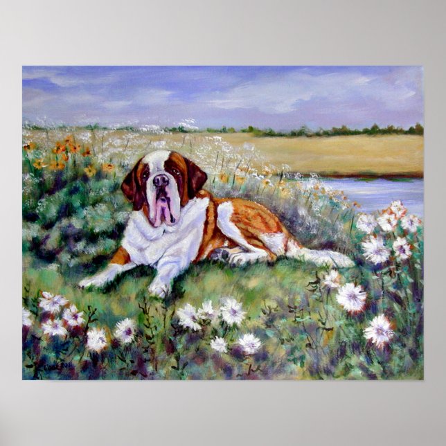 Saint Bernard-utskrift Poster (Framsidan)