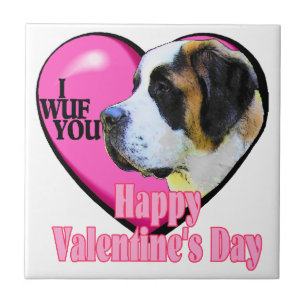 Saint Bernard Valentindagen Kakelplatta