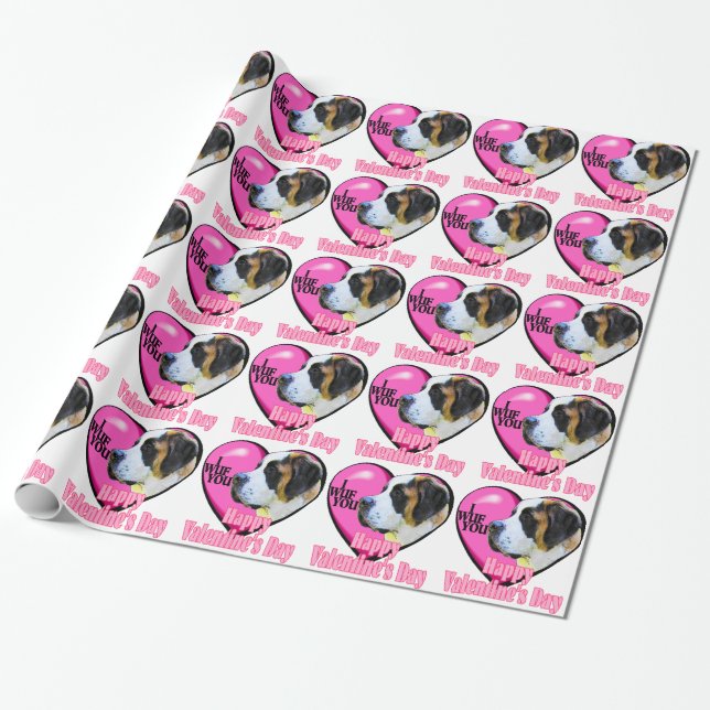 Saint Bernard Valentindagen Presentpapper (Utrullad)