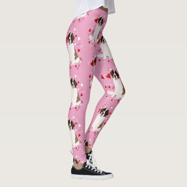Saint Bernard Valentines day Leggings (Höger)