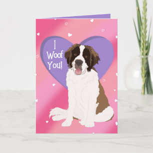 Saint Bernard Valentines day Tack Kort