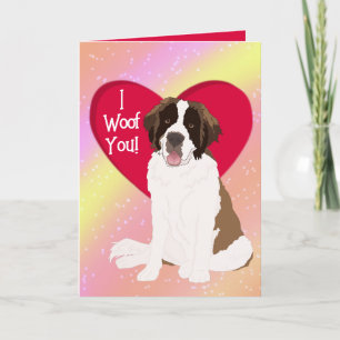 Saint Bernard Valentines day Tack Kort