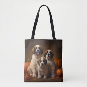 Saint Bernard Valp Höstglädje Pumpa Tygkasse
