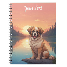 Saint Bernard vid sjö Anteckningsbok