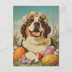 Saint Bernard Vintage Påsk Vykort