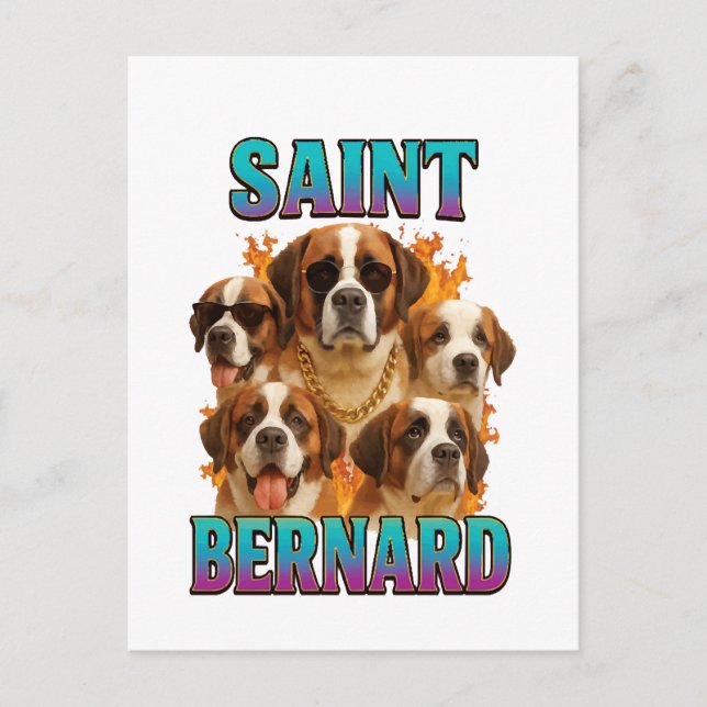 Saint Bernard  Vykort (Framsida)