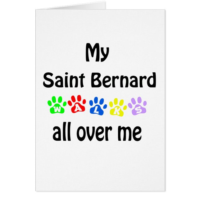Saint Bernard Walks Design Hälsningskort (Framsidan)
