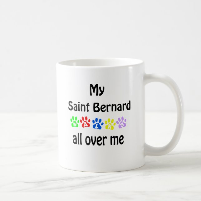 Saint Bernard Walks Design Kaffemugg (Höger)