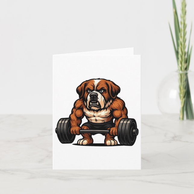 Saint Bernard Weightlift Bodybuilding der Workout  Kort (Framsida)