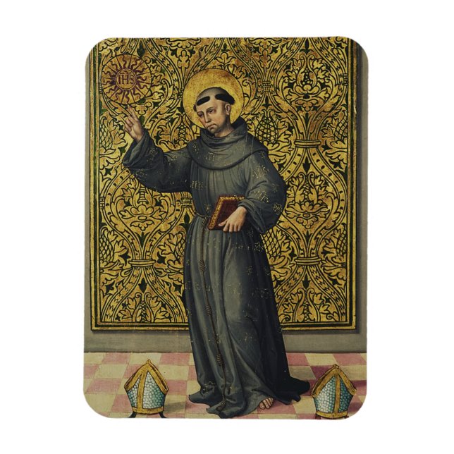 Saint Bernardino från Siena Magnet (Vertikal)