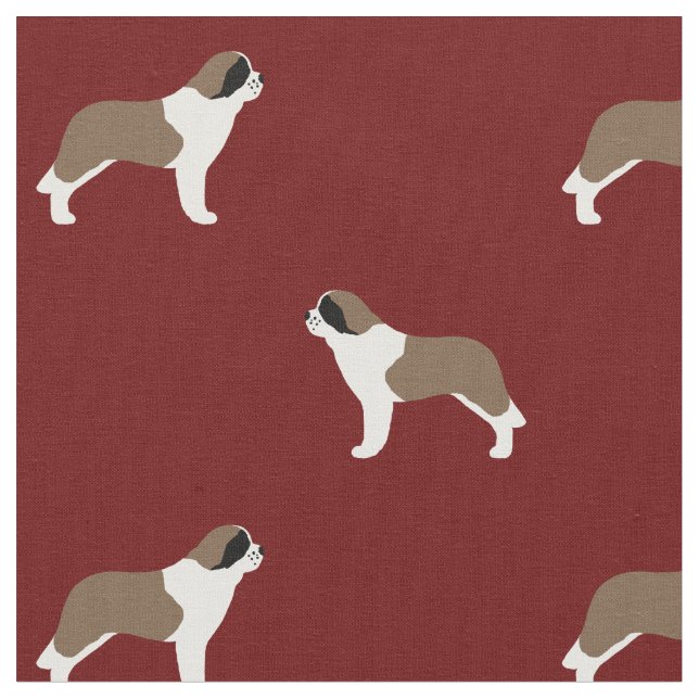 Saint Bernards | Hundälskarens mönster Tyg (Närbild)