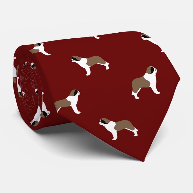Saint Bernards Mönster Red | HUND ÄLSKARE Slips (Rullad)