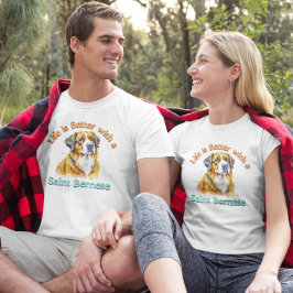Saint Bernese Anpassningsbar hund pappa hund mamma T Shirt