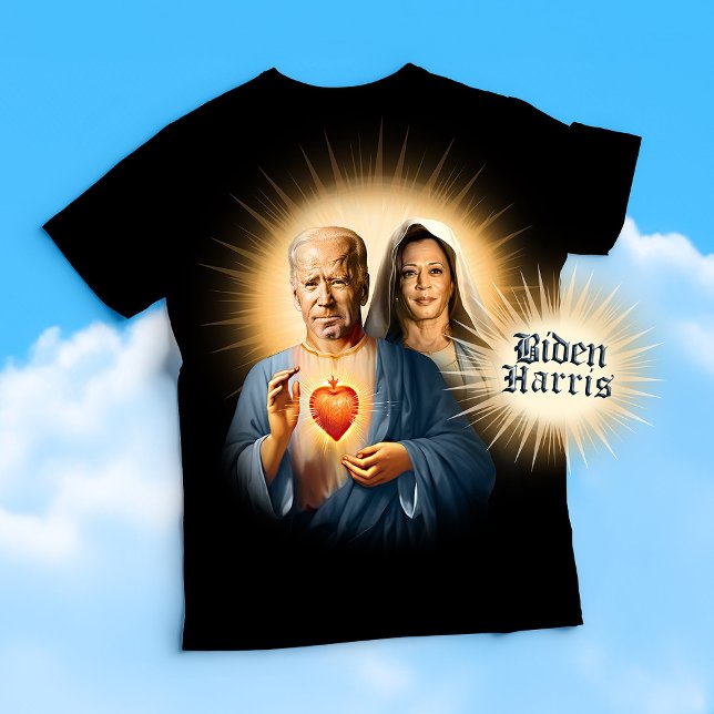 Saint Biden Harris Prayer Candle T Shirt (Biden Harris Devotional Prayer T-shirt and Political Humor Tee)