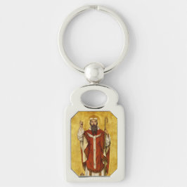 Saint Boniface av Albrecht de Vriendt Rektangulärt Silverfärgad Nyckelring