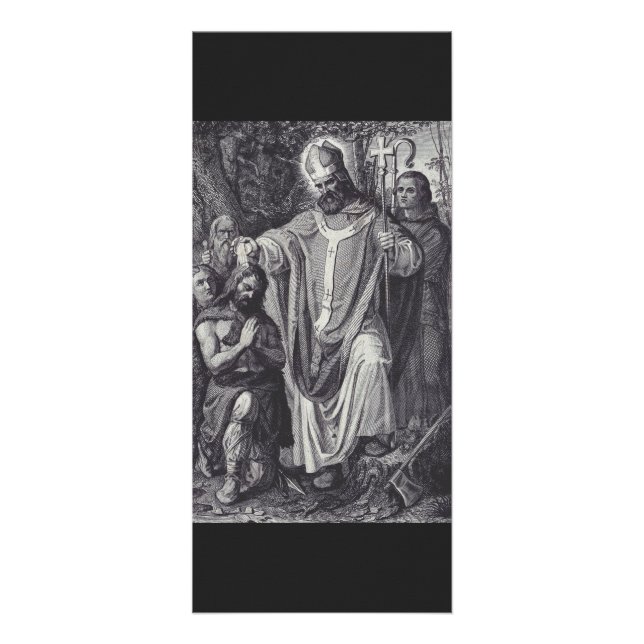 Saint Boniface English Benedicine munk Reklamkort (Framsidan)